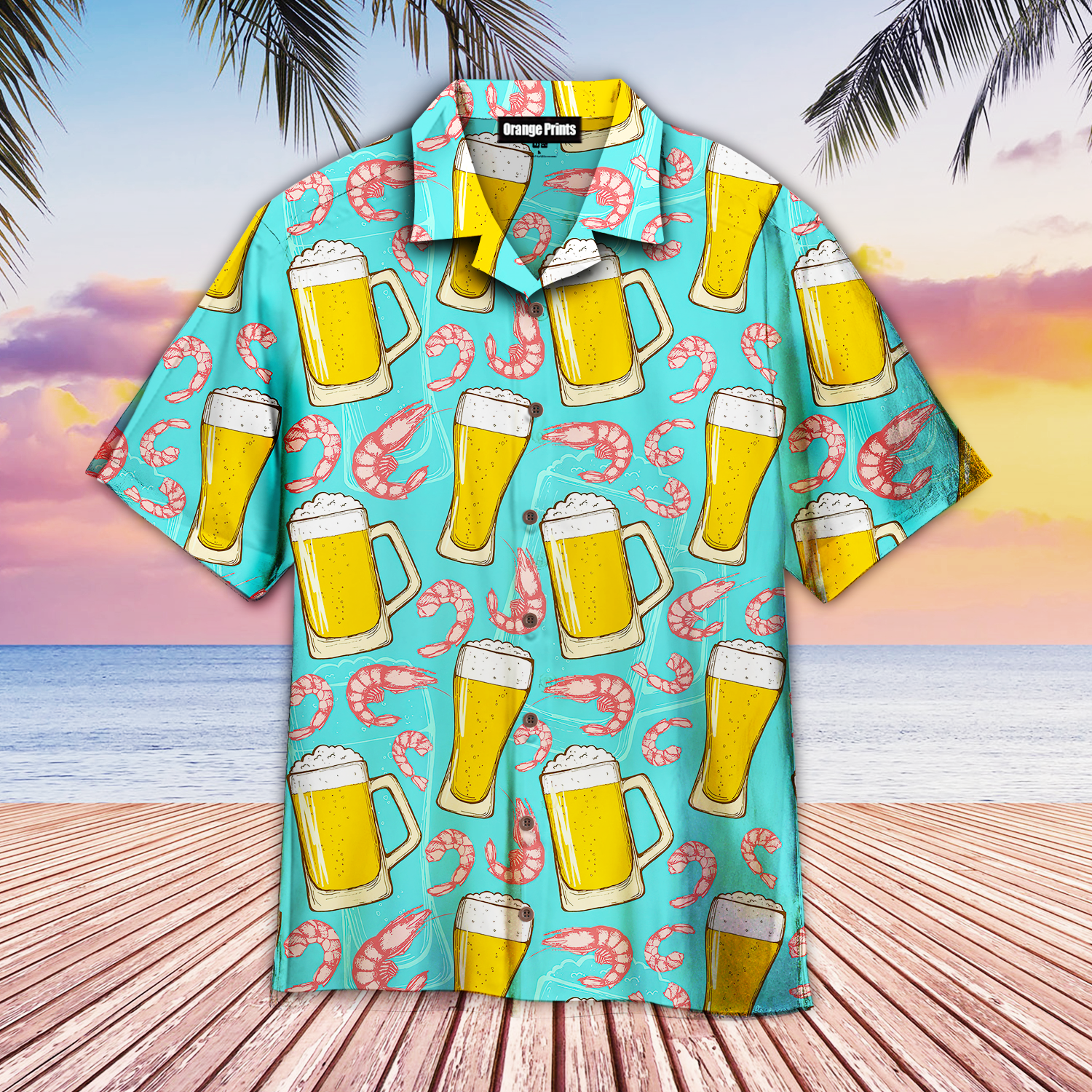 Beer And Shrimps Hawaii Shirt For Men Women Ha17383