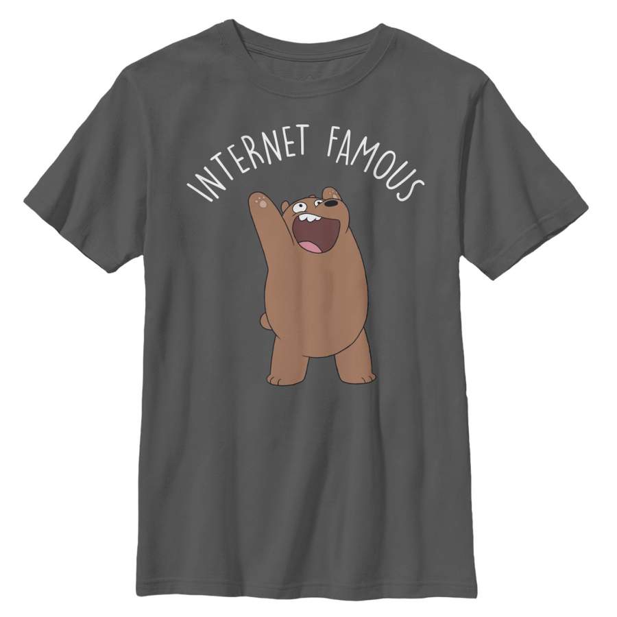 We Bare Bears Boy’s Grizzly Internet Famous T-Shirt