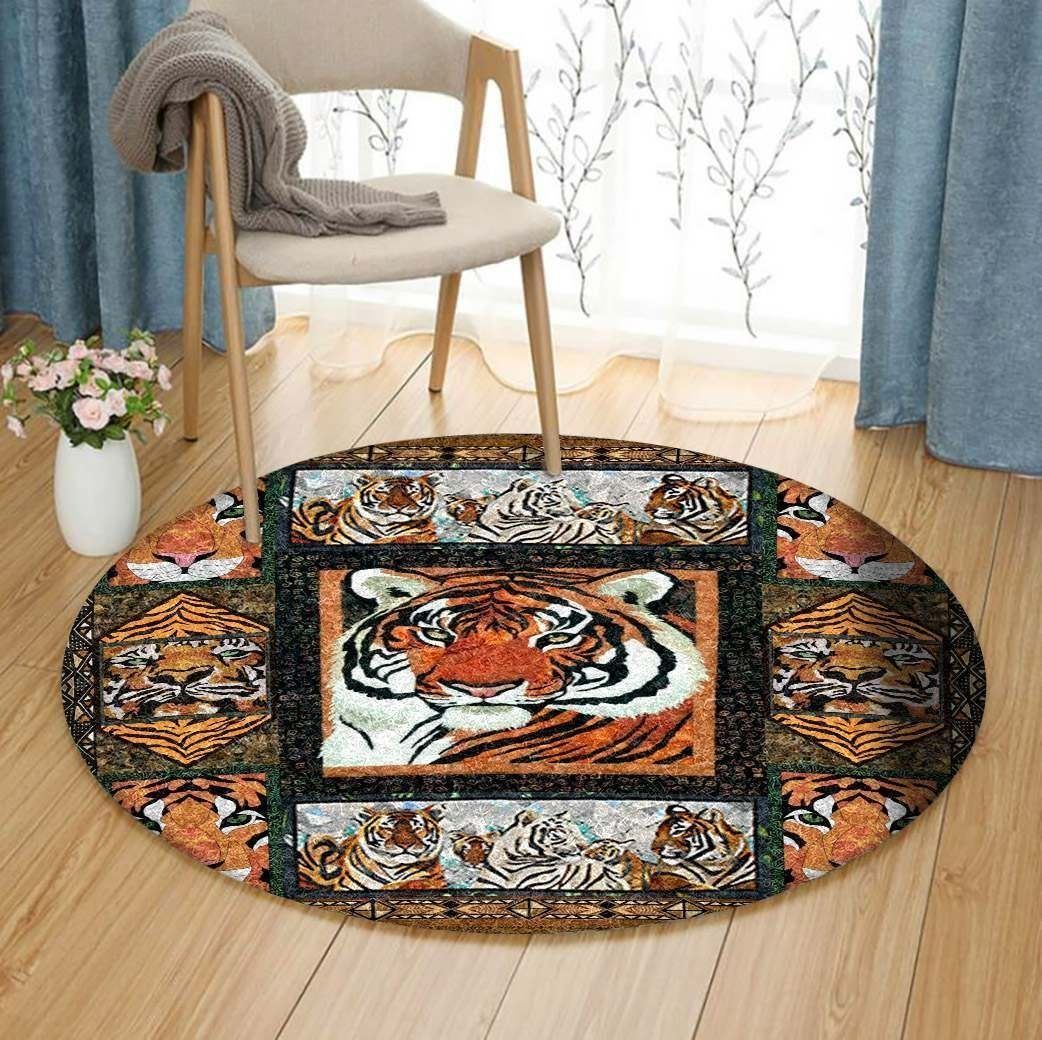 Tiger Animal Round Rug V3 NTD141298193