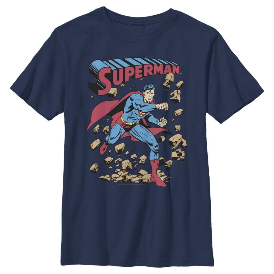 Superman Boy’s Hero Break Barriers  T Shirt