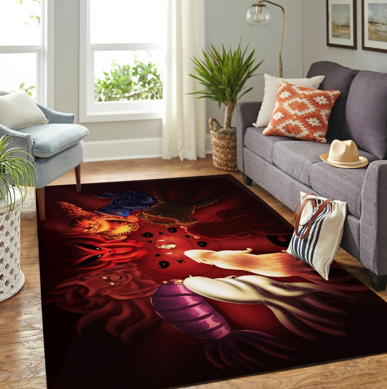 Tailed Beast Area Rug Geeky Carpet – Home Decor – Bedroom Living Room Décor