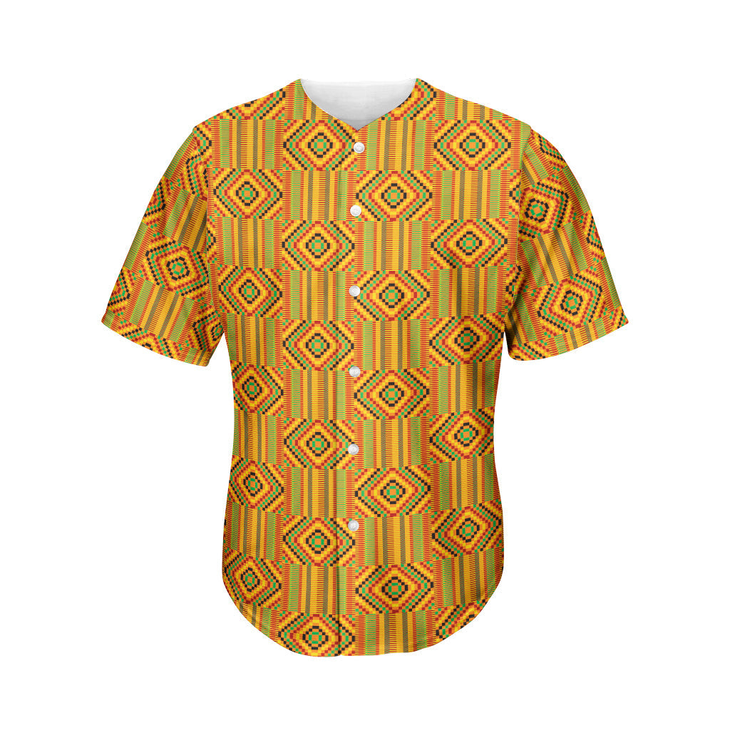 Ashanti Kente Pattern Print Men’S Baseball Jersey 3D Print