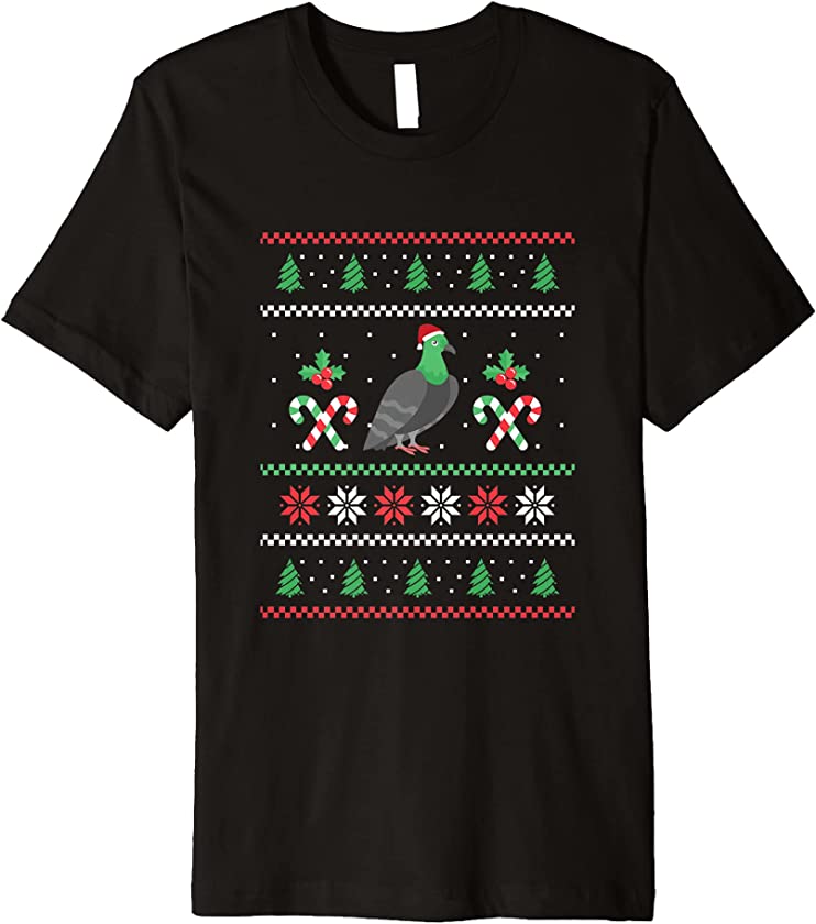 Cute Candy Retro Xmas Tree Traditional Ugly Christmas Premium T-Shirt