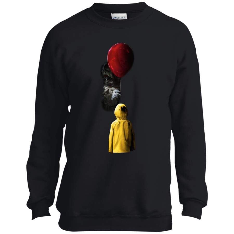 Scary Kid Fear Forgive Red Balloon Horror Halloween Youth LS shirt/Sweatshirt/Hoodie