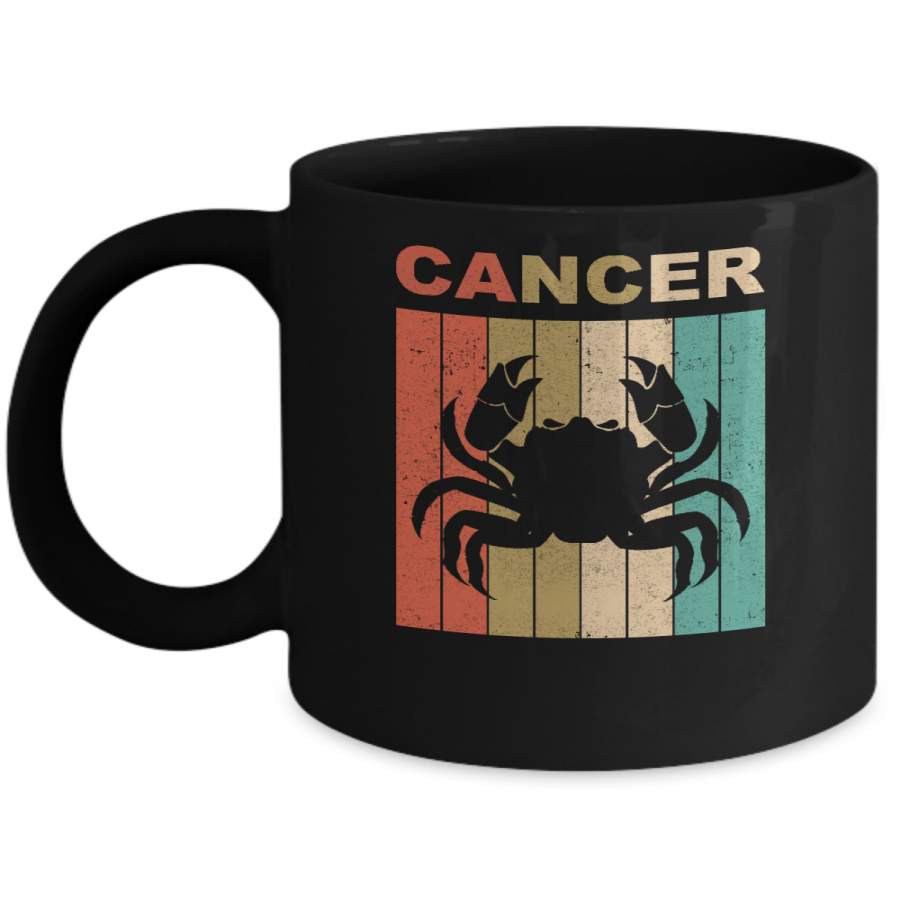 Vintage Cancer Zodiac June July Birthday Gift Mug