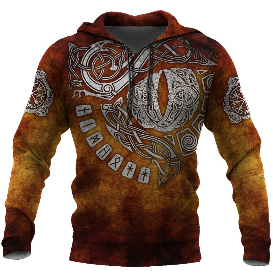 Vikings Tattoo All Over Hoodie