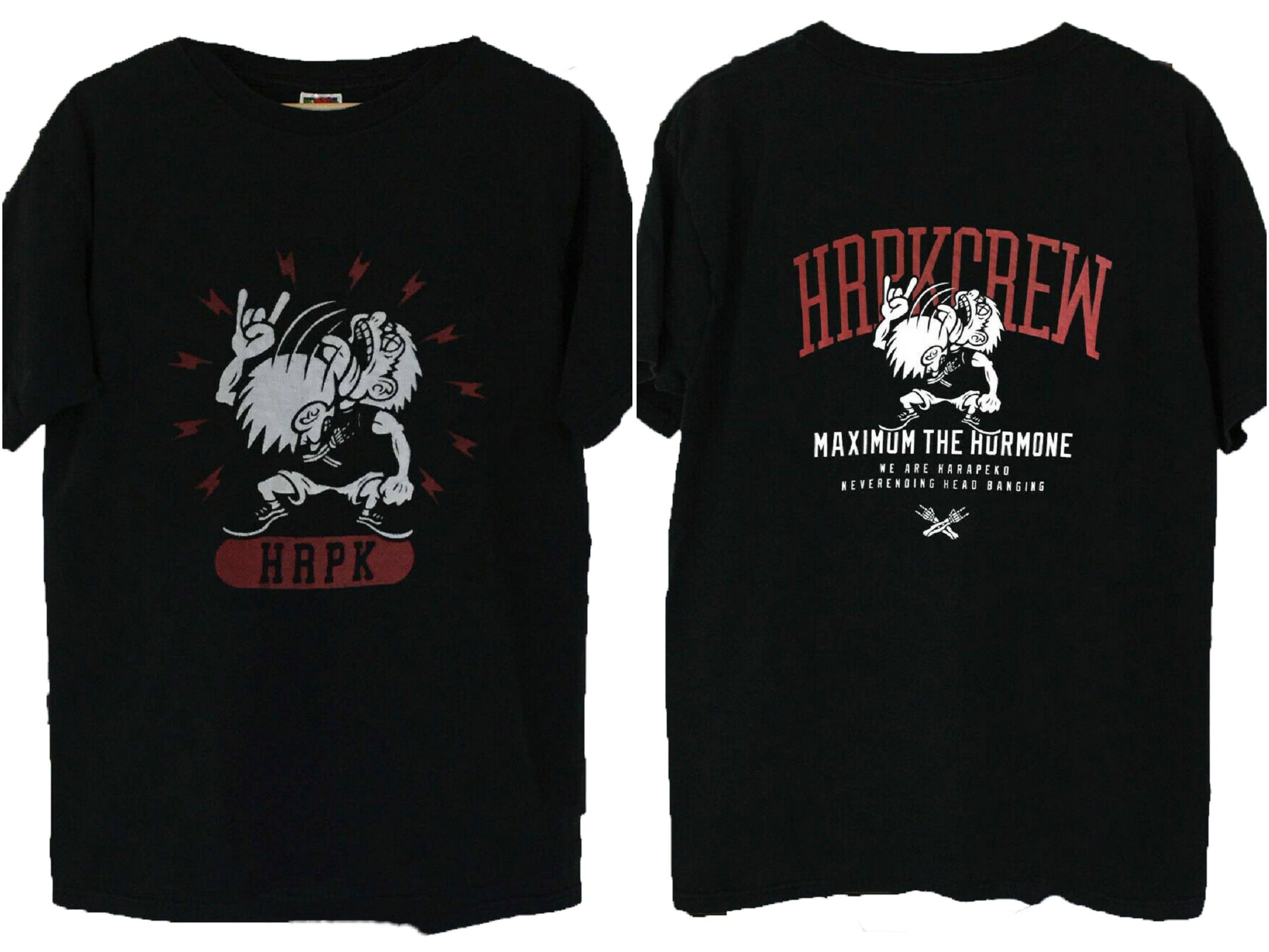 Vintage Maximum The Hormone Hrpk Crew “Harapeko” T Shirt