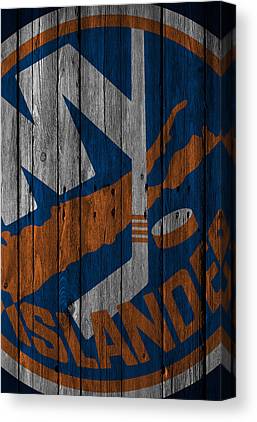 New York Islanders Wood Fence Joe Hamilton Canvas Print