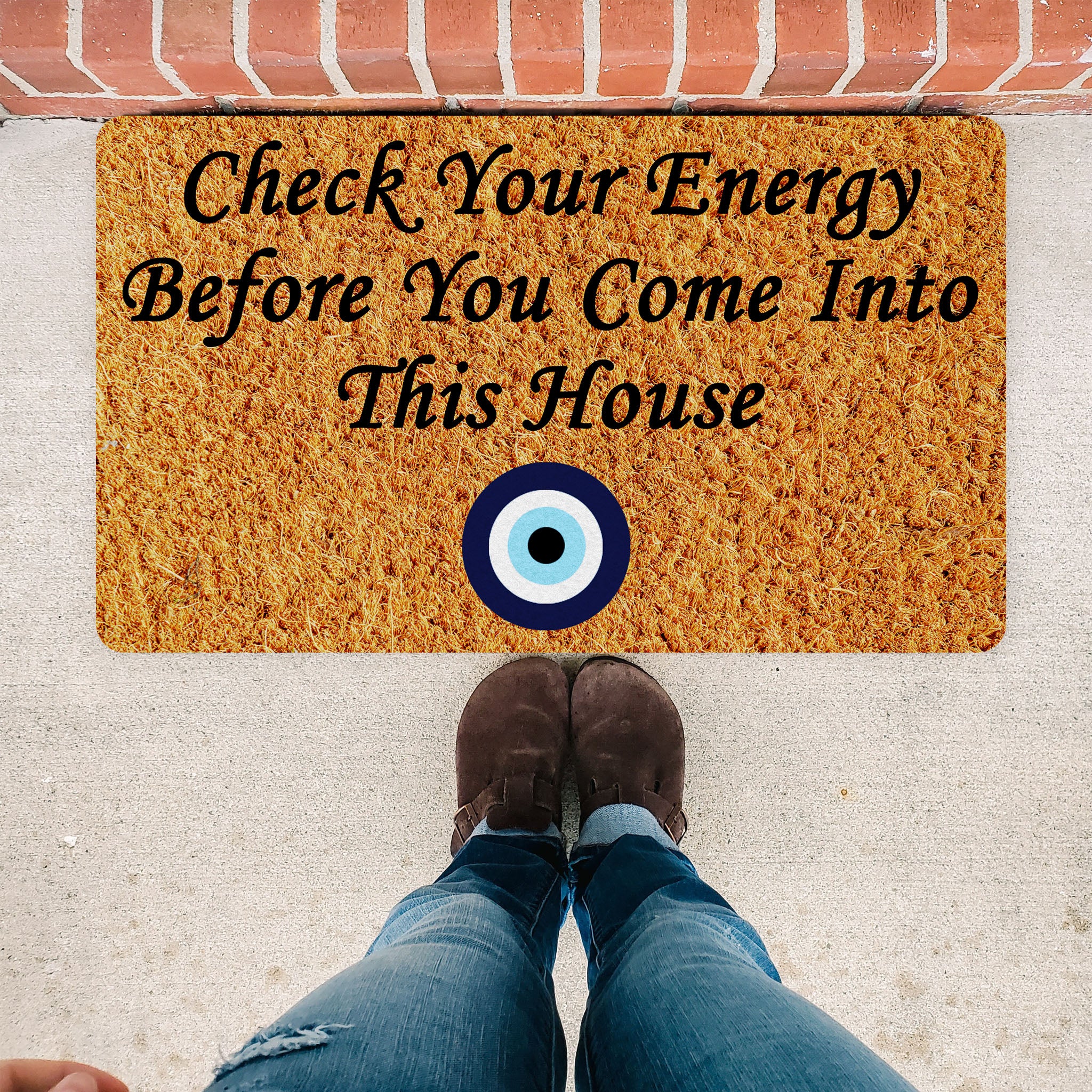 Heck Your Energy Doormat, Evil Eye Door Mat, Evil Eye Decor, Evil Eye Door, Evil Eye Home Decor, Evil Eye Quote, Evil Eye Rug, Doormat Eye