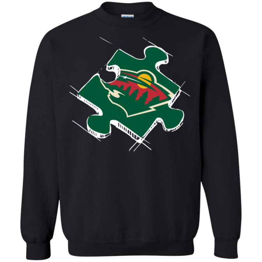 Minnesota Wild Autism puzzle Sweatshirt – Moano Store