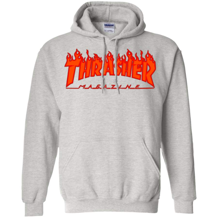 Thrasher Magazine Skateboarding Red Design Pullover Hoodie