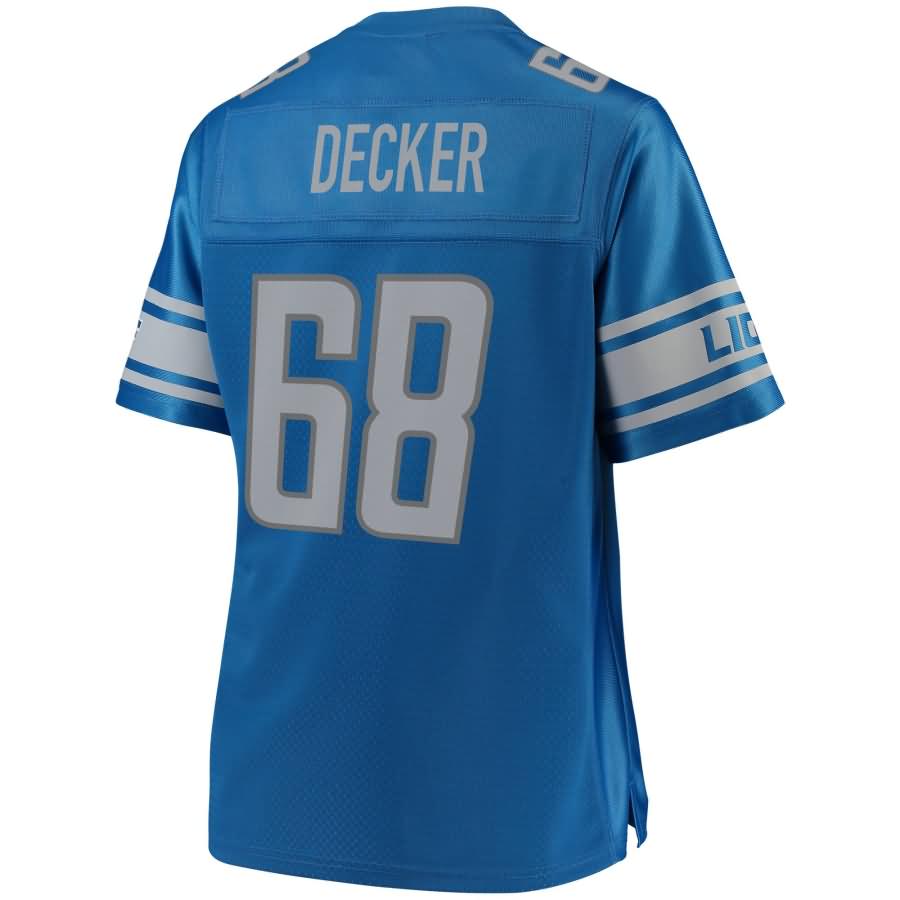 Taylor Decker Detroit Lions NFL Pro Line Womens Team Color Player Jersey – Blue