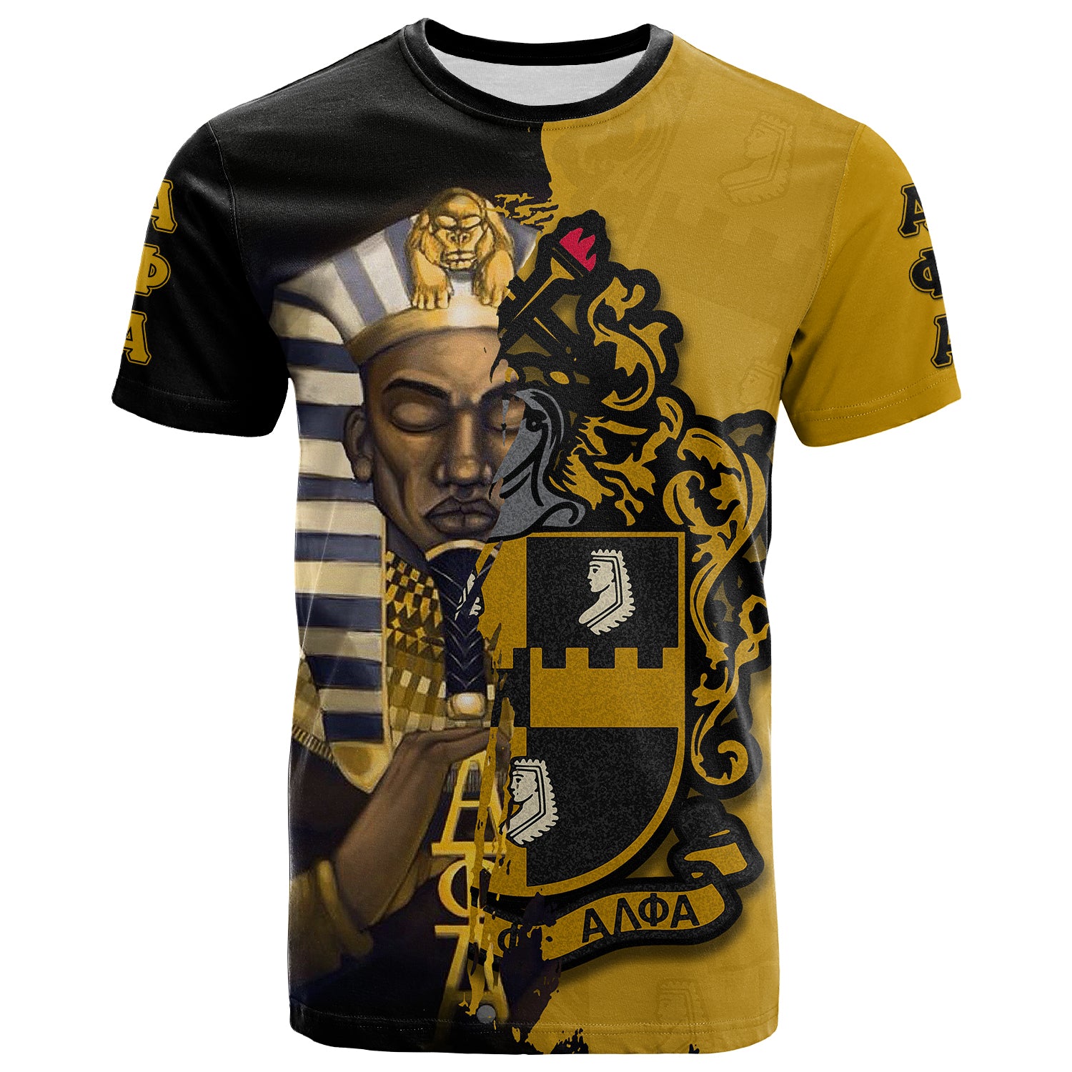 Alpha Phi Alpha T Shirt Crest Mix Pharaoh Lt6