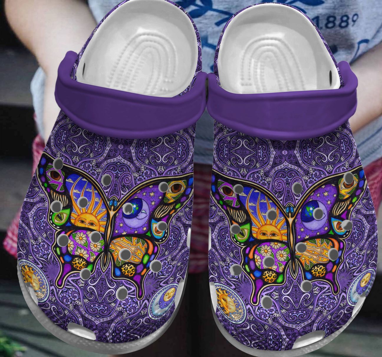 Butterfly Personalized Clog, Custom Name, Text, Color, Number Fashion Style For Women, Men, Kid, Print 3D Heaven Butterfly