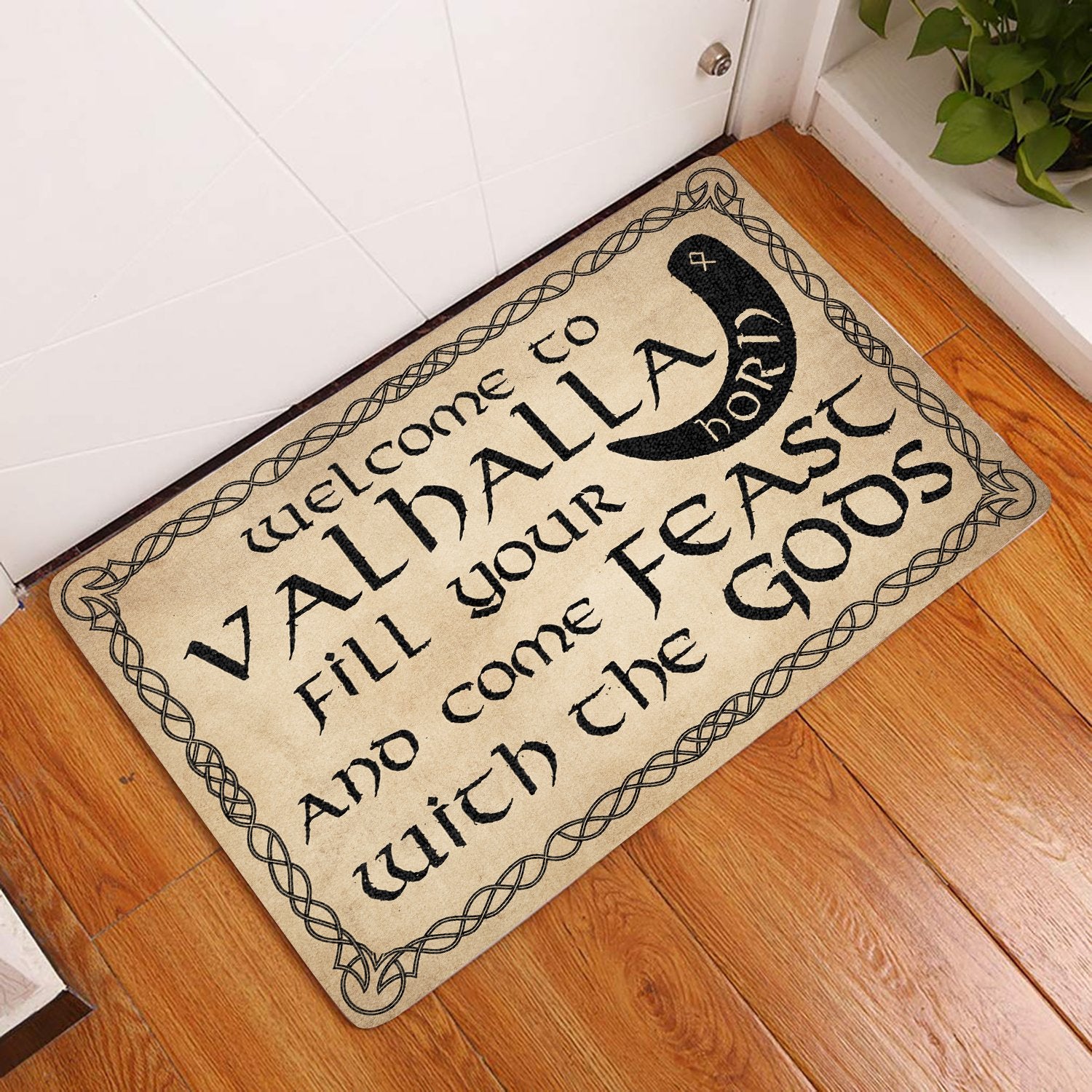 Welcome To Valhalla Coir Pattern All Over Printing Doormat Pre1909