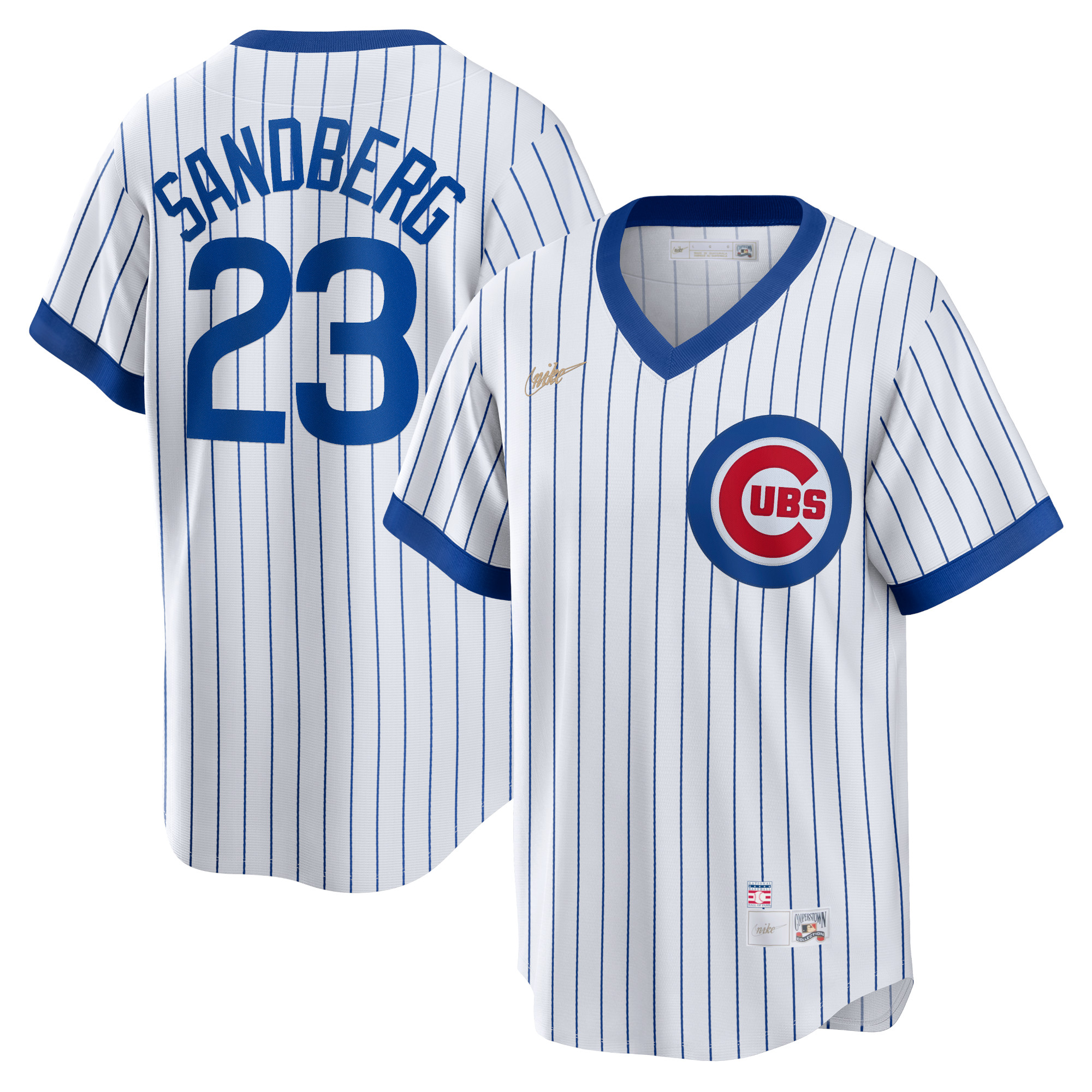 Ryne Sandberg Chicago Cubs Home Cooperstown Collection Player Jersey – White