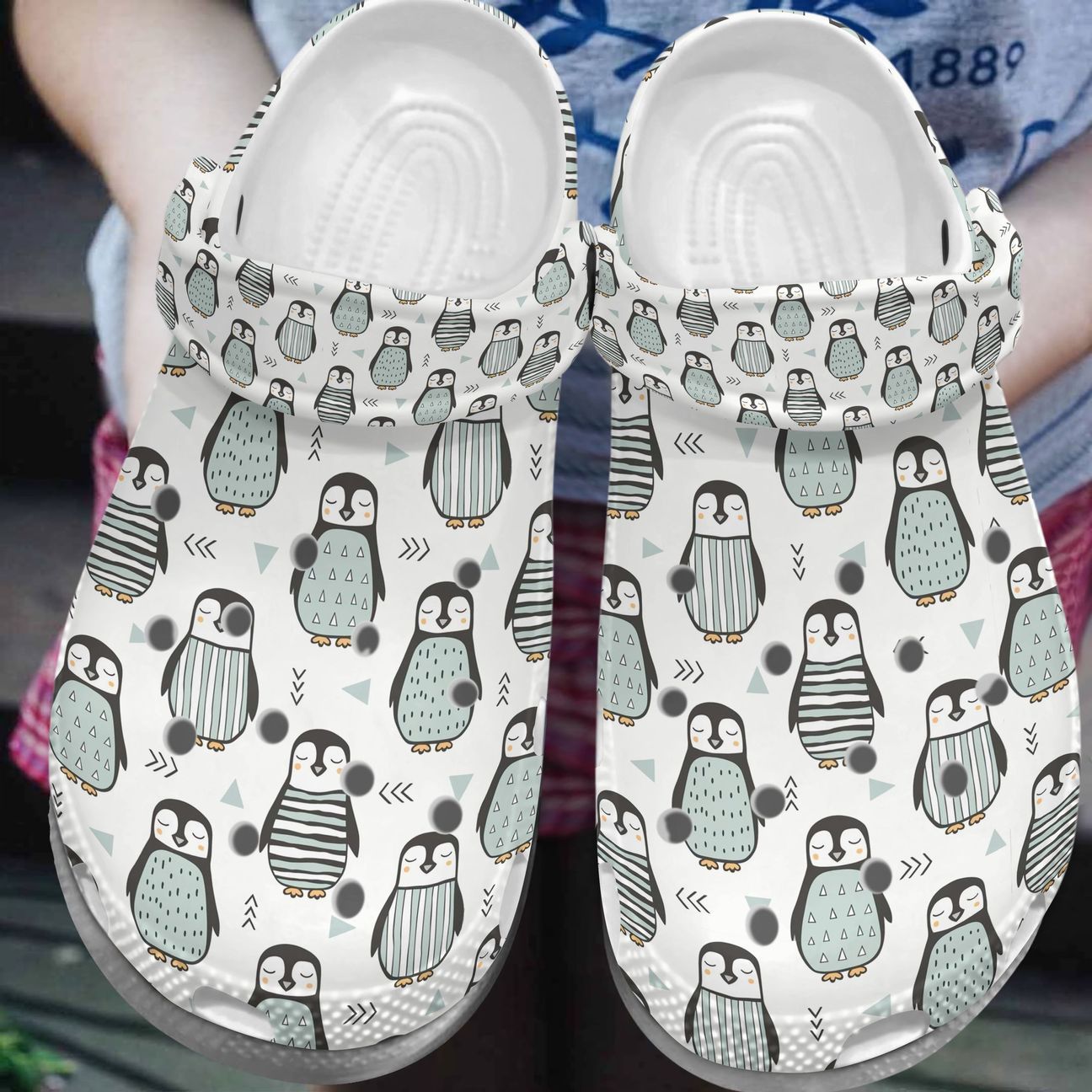 Penguin Personalized Clog, Custom Name, Text, Color, Number Fashion Style For Women, Men, Kid, Print 3D Lovely Penguins