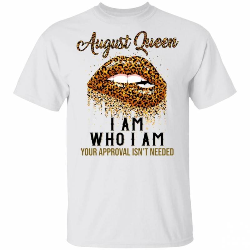 August Queen Tee I Am Who I Am Leopard Print Lips T-shirt VA02