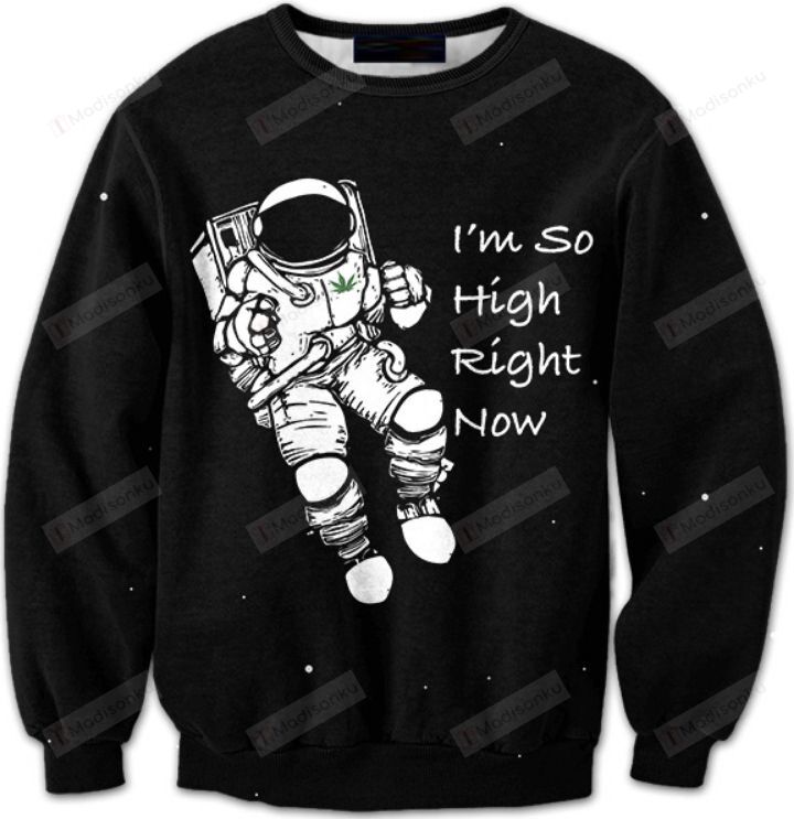 Astronaut Flying High Ugly Christmas Sweater, All Over Print Sweatshirt