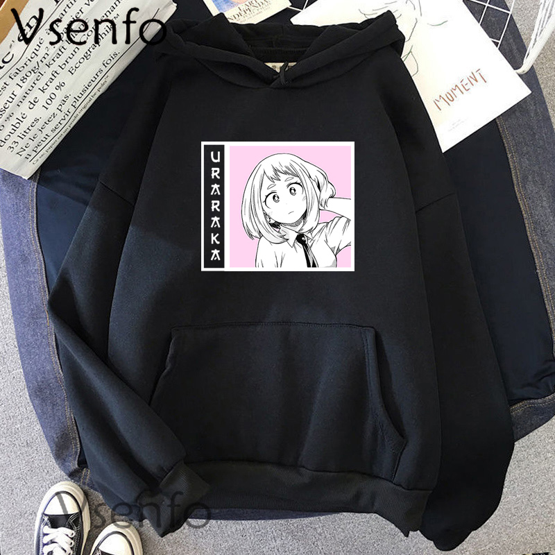 Uraraka Ochako Anime Sweatshirt Oku No Hero Academia My Hero Academia Graphic Hoodie Harajuku Women Female Kawaii Clothes Tops alx