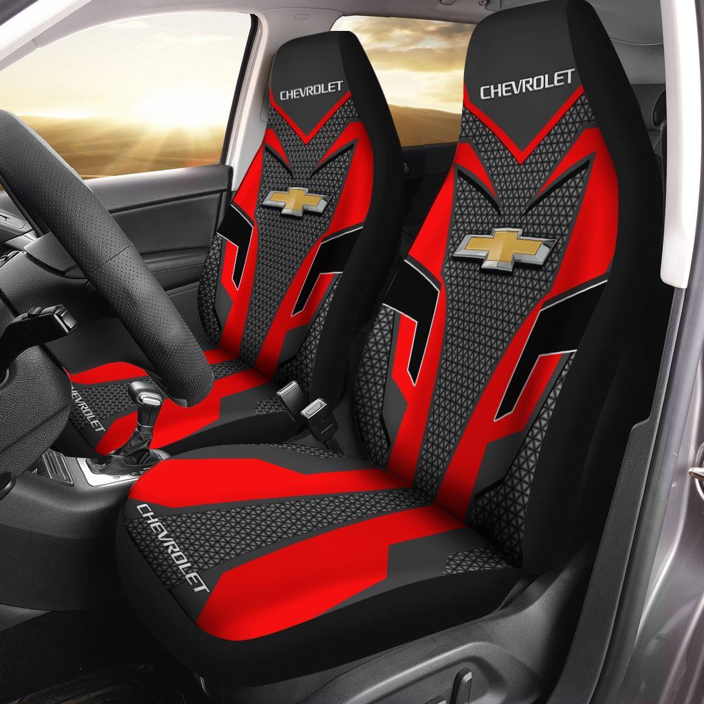 Chevrolet Pvt-Ht Car Seat Cover (Set Of 2) Ver 2 (Red)