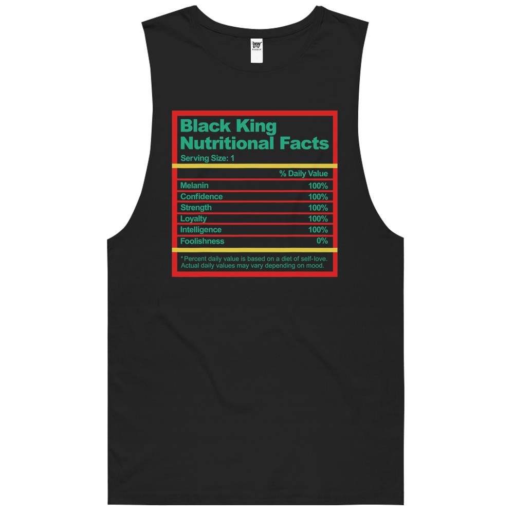 Nutritional Facts Shirt, Nutritional Facts Tank Top, Black King Nutrition Facts Shirt, Black King Nutritional Facts Men Dad Boys History Month Tank Top