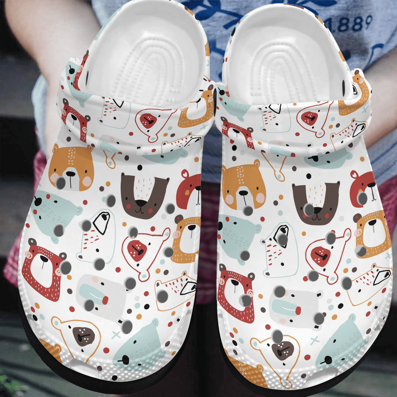 Bear Personalized Clog, Custom Name, Text, Color, Number Fashion Style For Women, Men, Kid, Print 3D Lots Of Bear