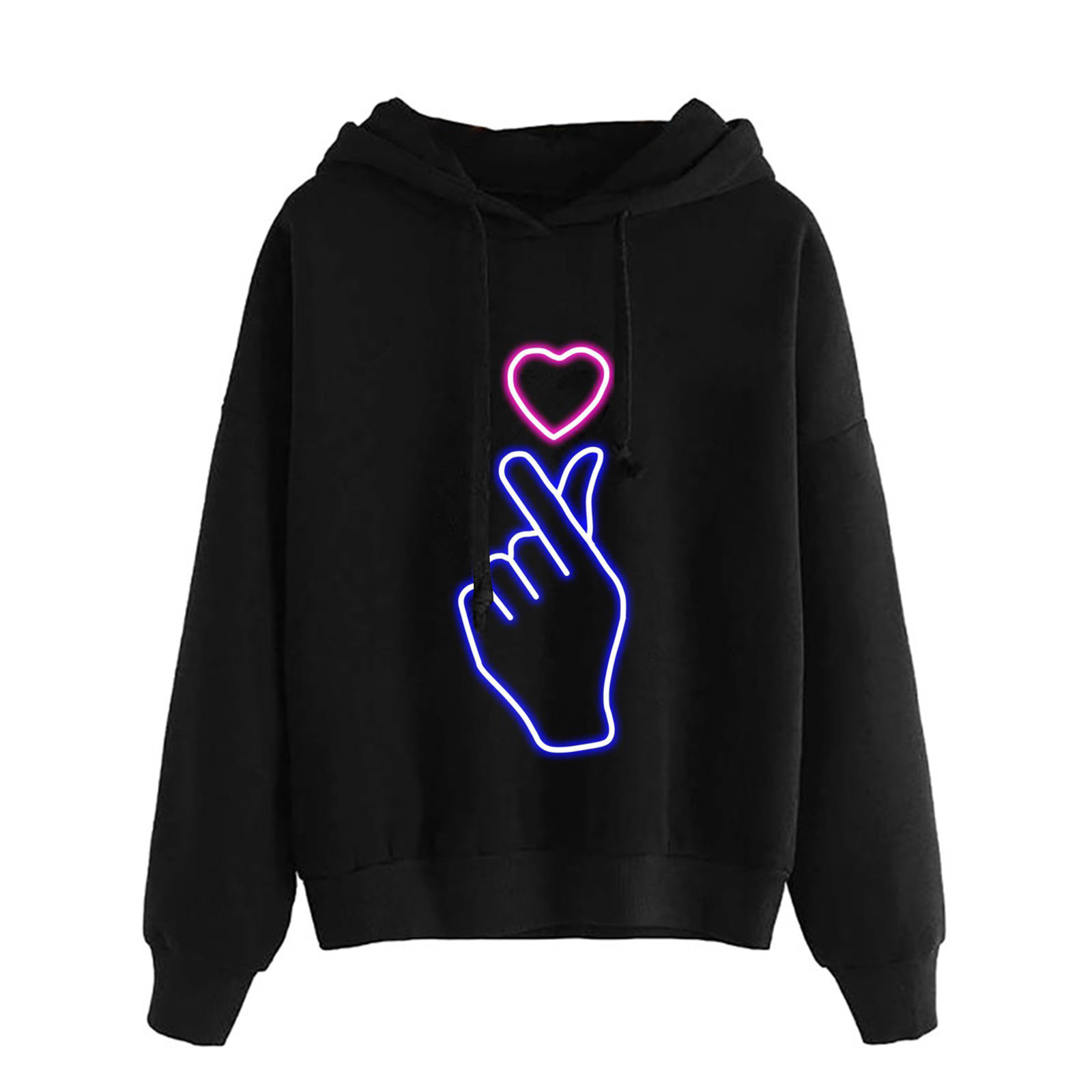 Womens Cute Printing Sweatshirts Print Long Sleeve Hoodie Pullover Tops Sweatshirts Overs for Women Top Shirt alx