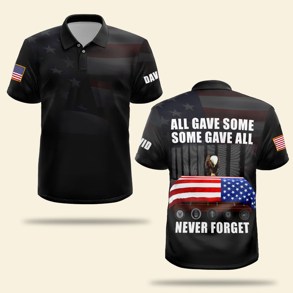 Memorial Day All Gave Some Some Gave All, Personalized Polo Shirt, Gifts For Veteran