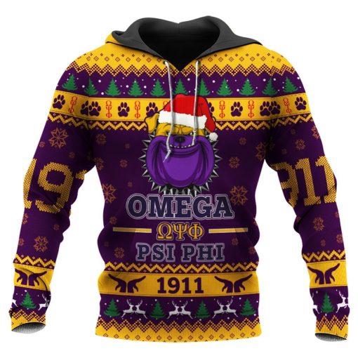 Omega Psi Phi Ugly Christmas Hoodie Shirt For Men And Women