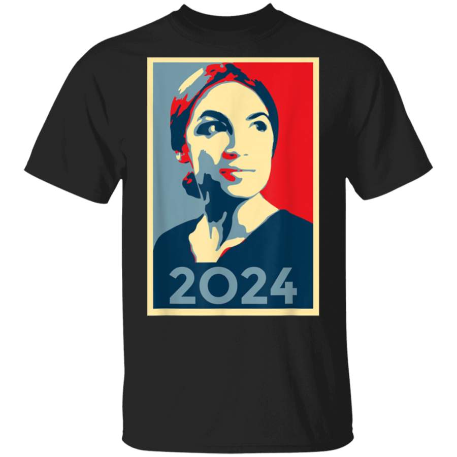 AOC 2024 President Retro T Shirt