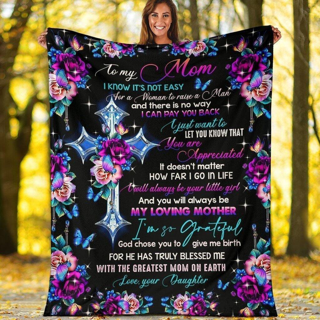 To My Mom I Just Want To Let You Know That You Are Appreciated – Gift For Mother’S Day, Gift For Home Decor, Gitf For Family – Sherpa Blanket Fleece Blanket Premium Wall Art