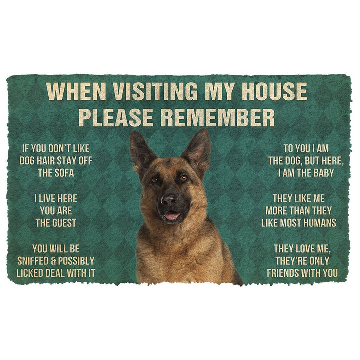 Waybackapparel Please Remember German Shepherd Dog’S House Rules 3D Doormat