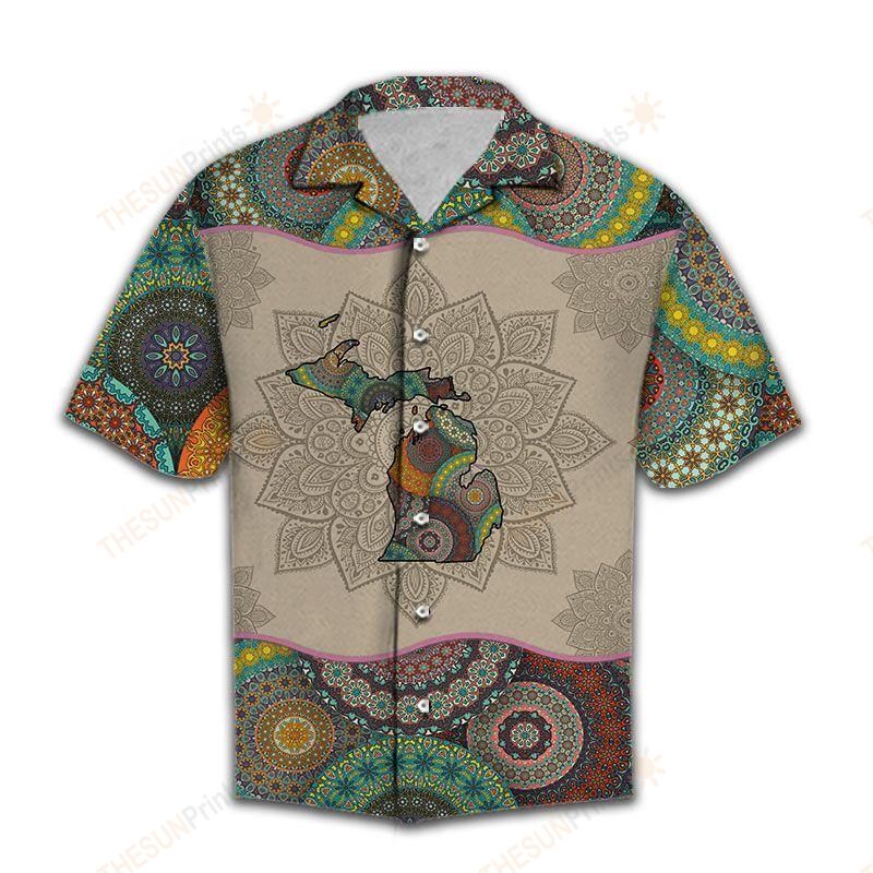 Awesome Michigan Mandala Hawaiian Shirt Ha27944