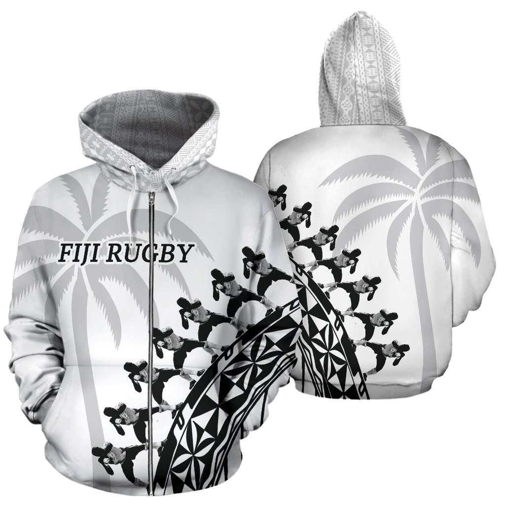 Fiji Rugby Zip Hoodie Cibi Dance K5
