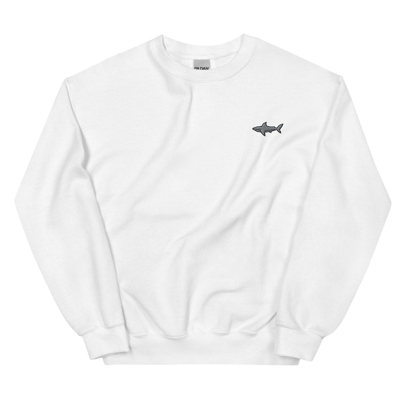 Shark Embroidered Sweatshirt 2D Crewneck Sweatshirt All Over Print Sweatshirt For Women Sweatshirt For Men Sws3131