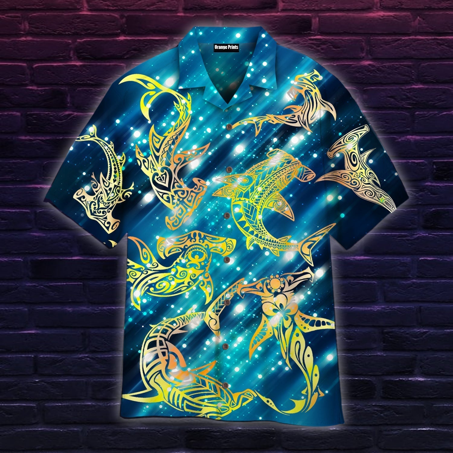 Neon Hammerhead Shark Maorie Aloha Hawaii Shirts For Men And Women Ha105166