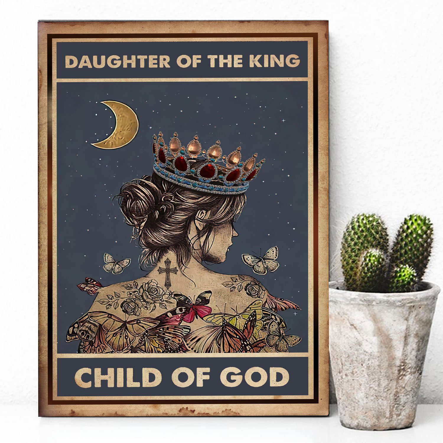 Awesome Family Gift - God - Daughter Of The King, Child Of God Poster ...