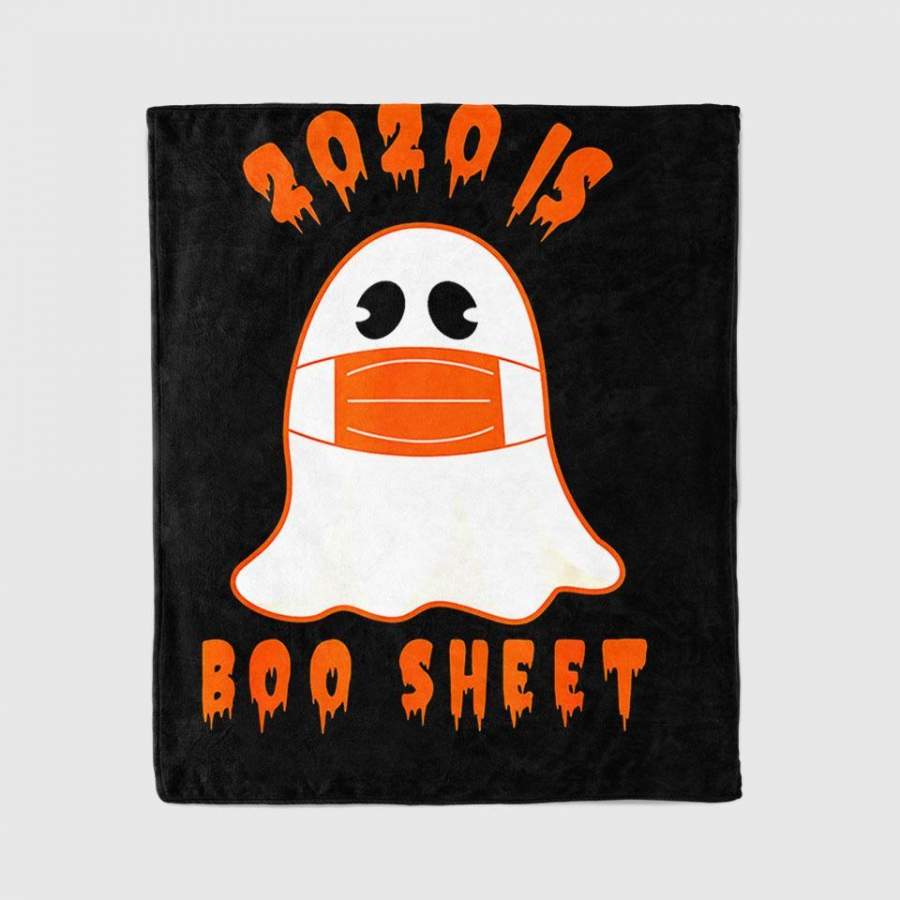 2020 Boo Sheet Funny Halloween Ghost Costume Men Women Gift Blanket Personalized Fleece Blanket Halloween Gifts