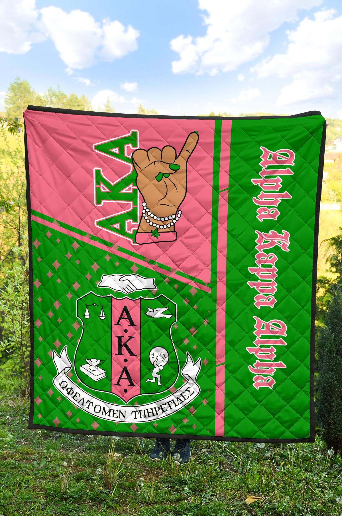 Alpha Kappa Alpha hand Sign Premium Quilt A31 – Annie Arts Shop