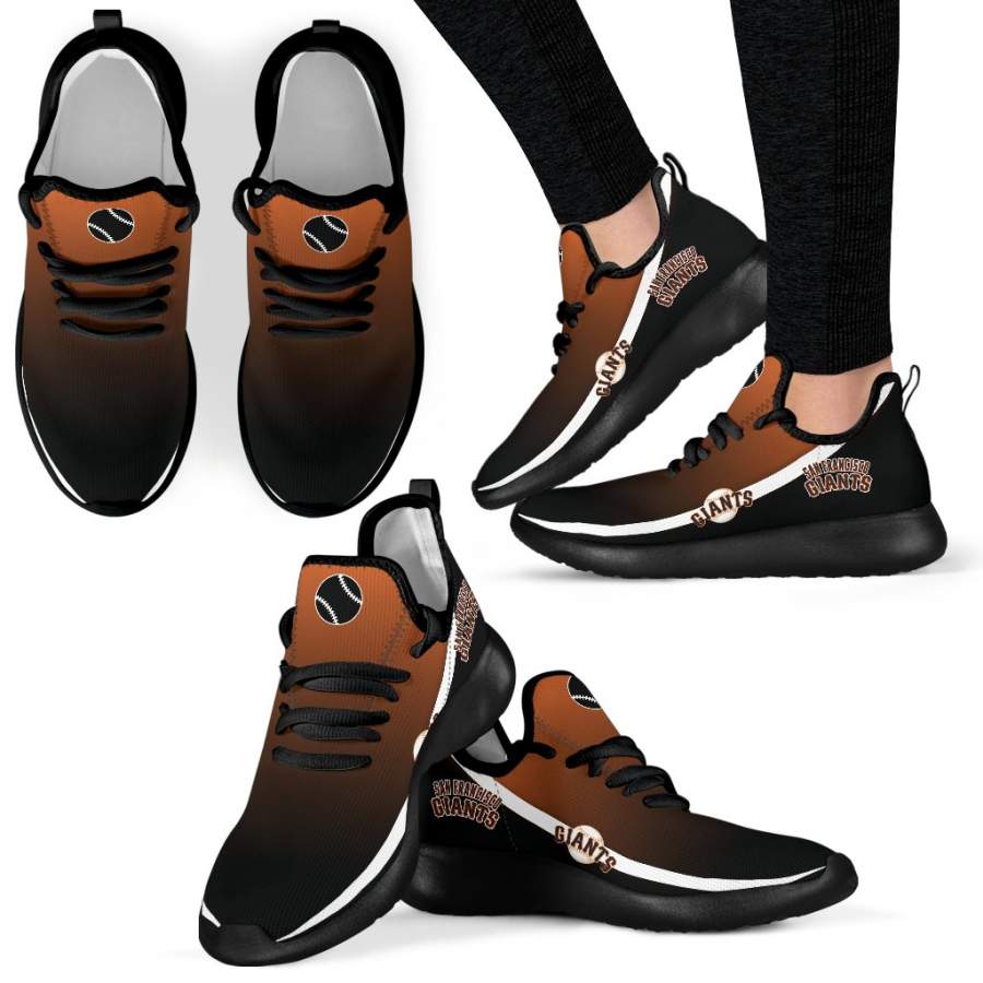 New Style Top Logo San Francisco Giants Mesh Knit Sneakers