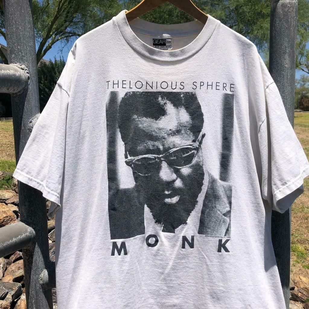 Vtg 90S Gear Ink Thelonious Sphere Monk Jazz Big Face Music Band T-Shirt