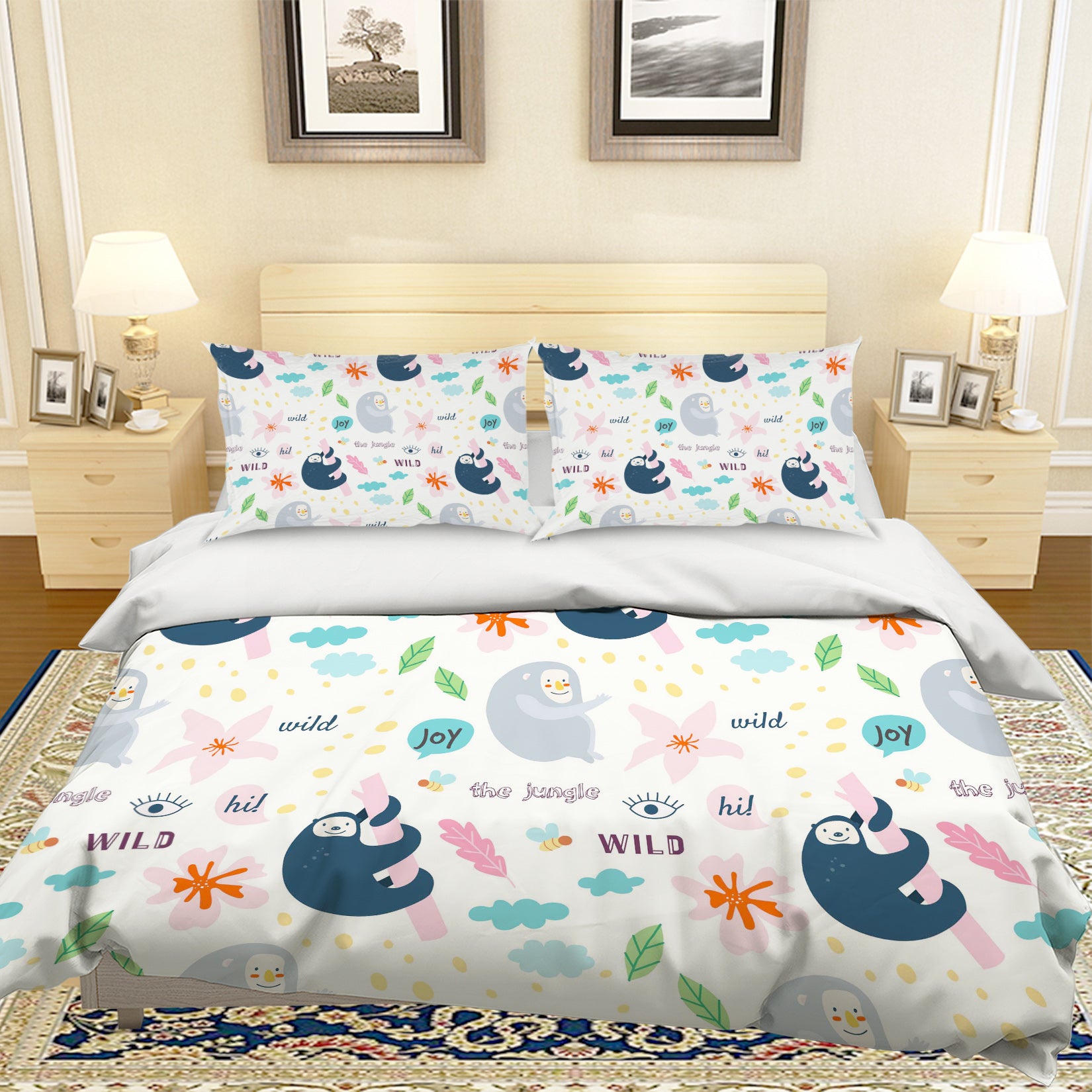 3D Cartoon Animals Quilt Cover Set Bedding Set Pillowcases 11