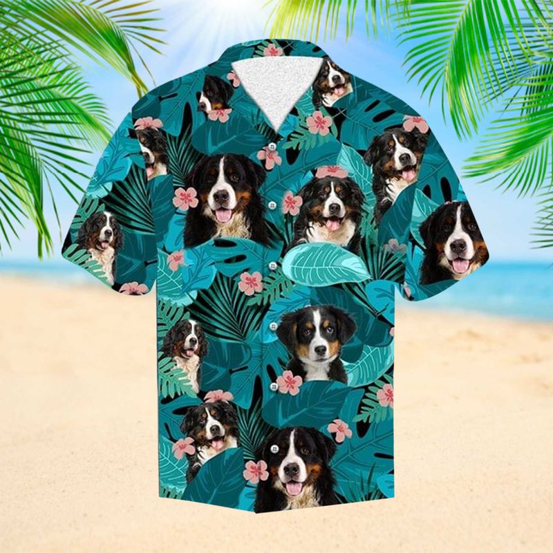 Bernese Mountain Tropical Hisbiscus Hawaiian Shirt Berner Dog Lover Gift Ha105962