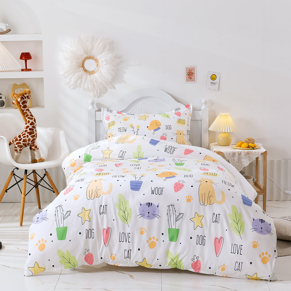 3D Cartoon Color Animal Quilt Cover Set Bedding Set Duvet Cover Pillowcases 240