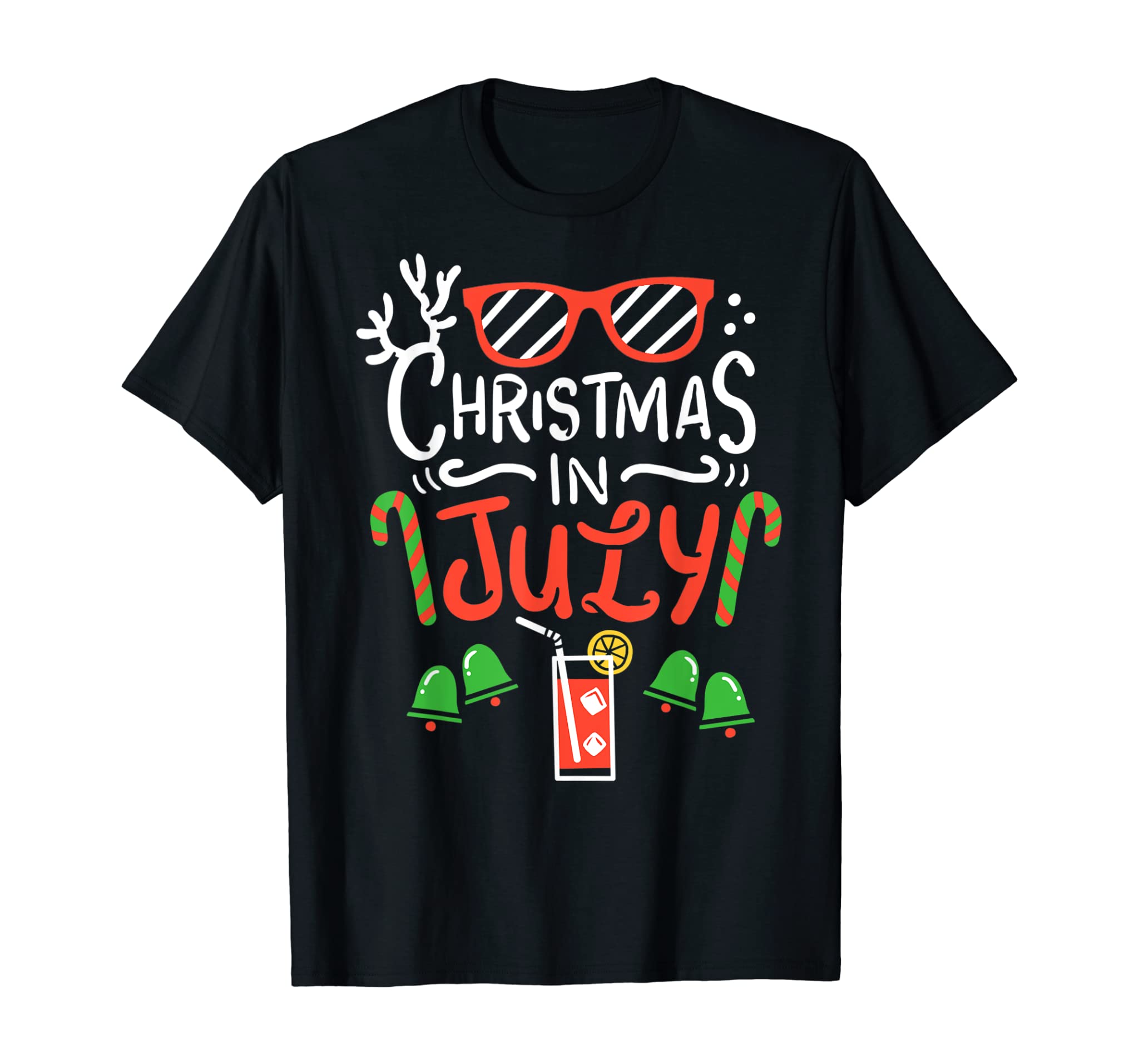 Christmas In July T Shirt Summer Beach Vacation T-Shirt