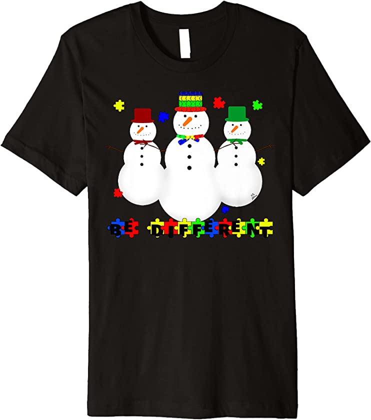 autism awareness – ugly christmas sweater be different Premium T-Shirt