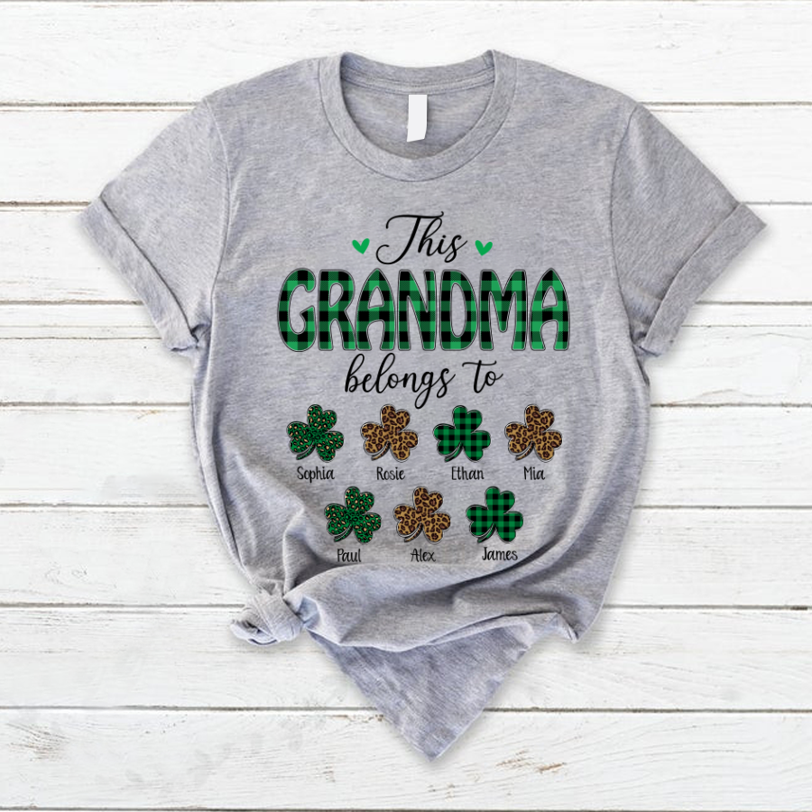 Personalized This Grandma Belong To Patrick’S Day T-Shirt