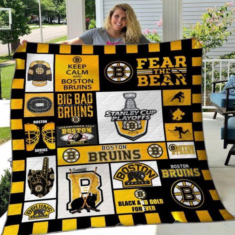 Boston Bruins Quilt Blanket 04