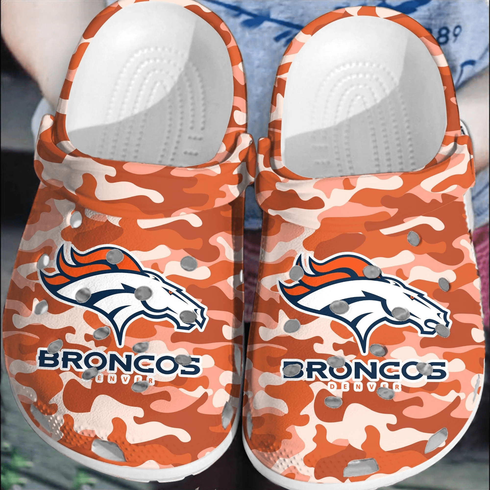 NFL Denver Broncos Football Crocband Comfortable Crocss Shoes Clogs For Men Women